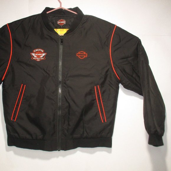 HARLEY DAVIDSON Full Zip Men's Black Lightweight Jacket, Windbreaker Size S - Picture 7 of 7